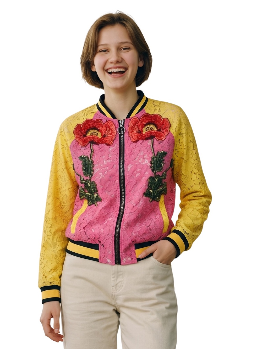 *NWT- Chinese Souvenir Bomber Jacket by Yativi. Size medium